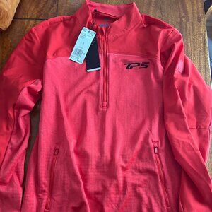 NWT Men's Adidas TP5 Red 1/4 Zip Golf l/s
